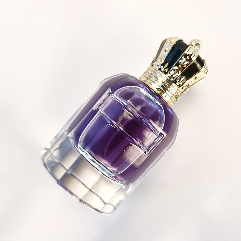 Luxus einzigartiges schönes Design Dicker Boden Klarglas Sprühparfümflakon 100 ml HY-S012