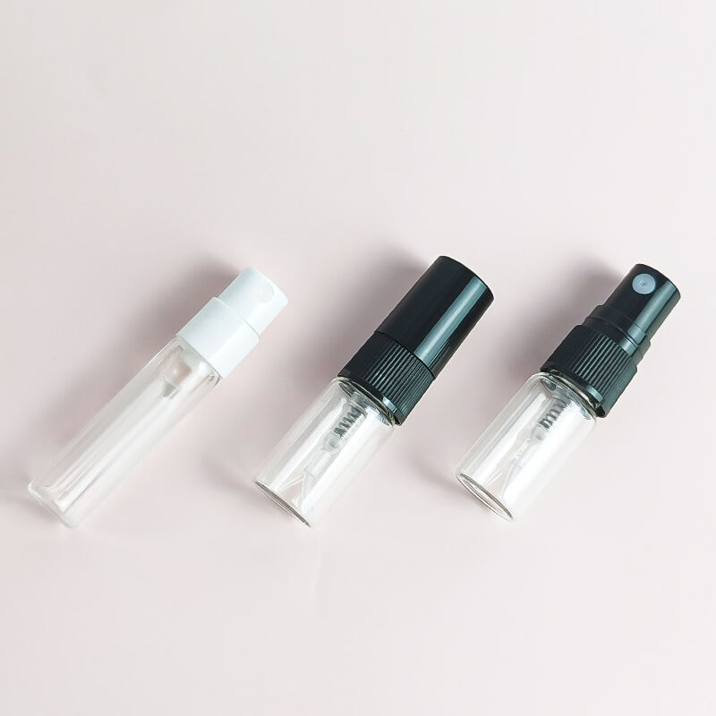 Transparent 2ml 5ml 10ml Taschenmini Glas-Spray-Parfümflasche für Tests HY-S038