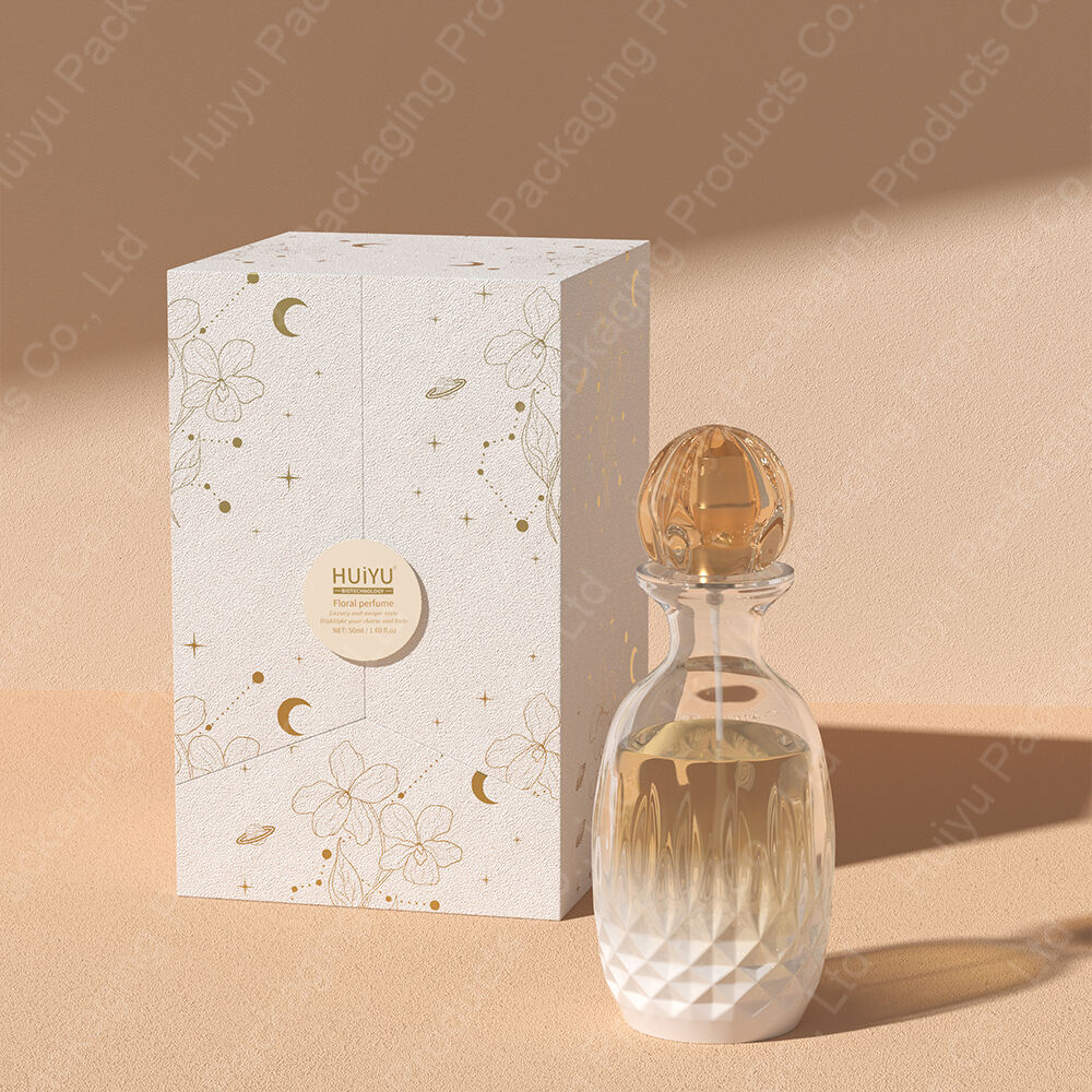 Individuell gestaltete Parfümverpackung leere Luxusglassprühflasche mit Box