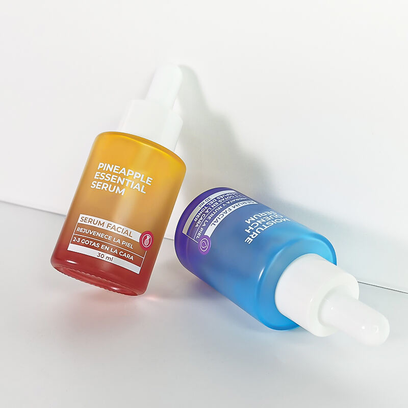Bunte 30 ml Kosmetik-Glas-Serumflaschen mit Tropfer HY-2198