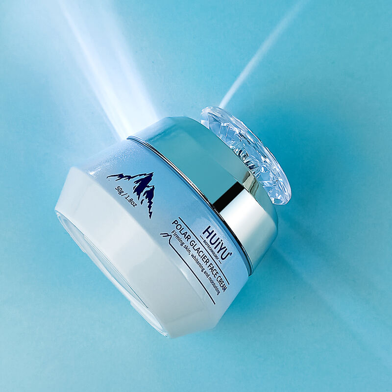Herstellung Sprühfarbe Blau 50g Leeres Kosmetikglas individueller Gesichtscreme-Container mit Deckel und Lippen