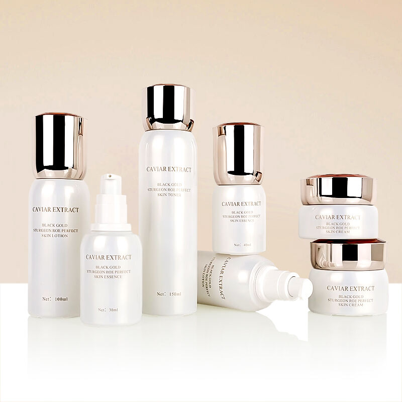 ขวดแก้วเครื่องสำอางดีไซน์ใหม่ 30G 50G แบบเรียบง่าย ทันสมัย สีขาวมุก ทรงกลม พร้อมฝาอะคริลิก