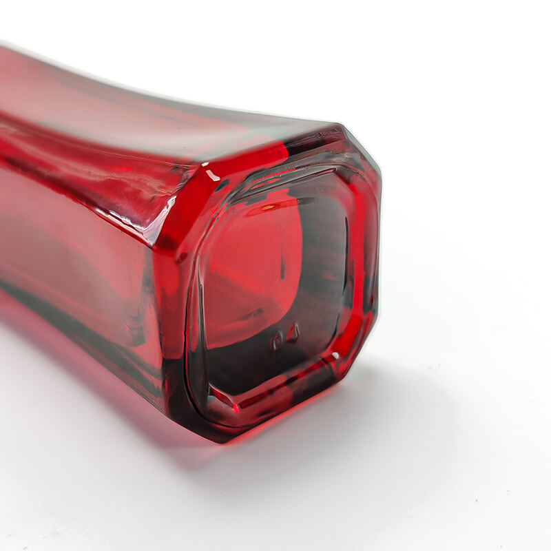 Rotes Einzigartiges Luxus-Schmales Hautpflege Serum Glasflasche mit Tropfer HY-1907