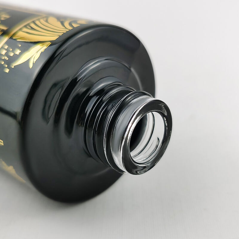 Neu Luxus Gold Schwarzes Glascremeflaschenset HY-2446