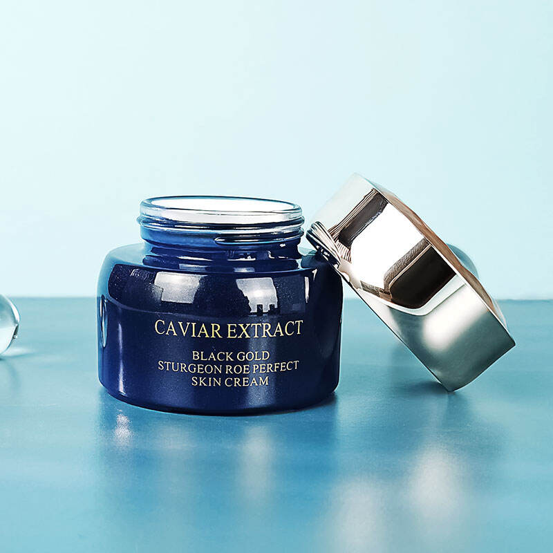 ขวดแก้วเครื่องสำอางดีไซน์ใหม่ 30G 50G แบบเรียบง่าย ทันสมัย สีขาวมุก ทรงกลม พร้อมฝาอะคริลิก