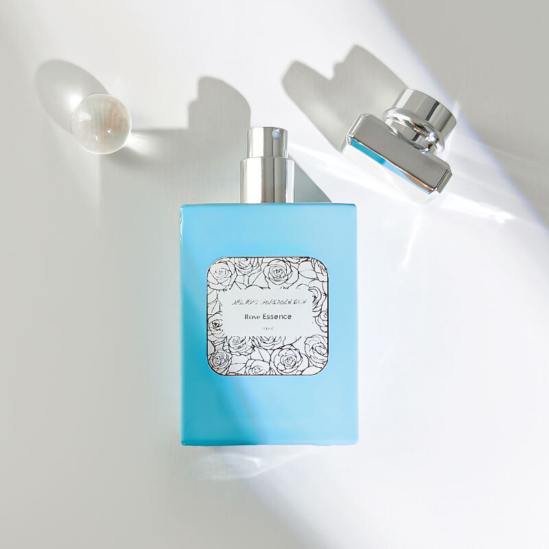Elegante Blaue Glas Parfumflasche 100ml HY-S006