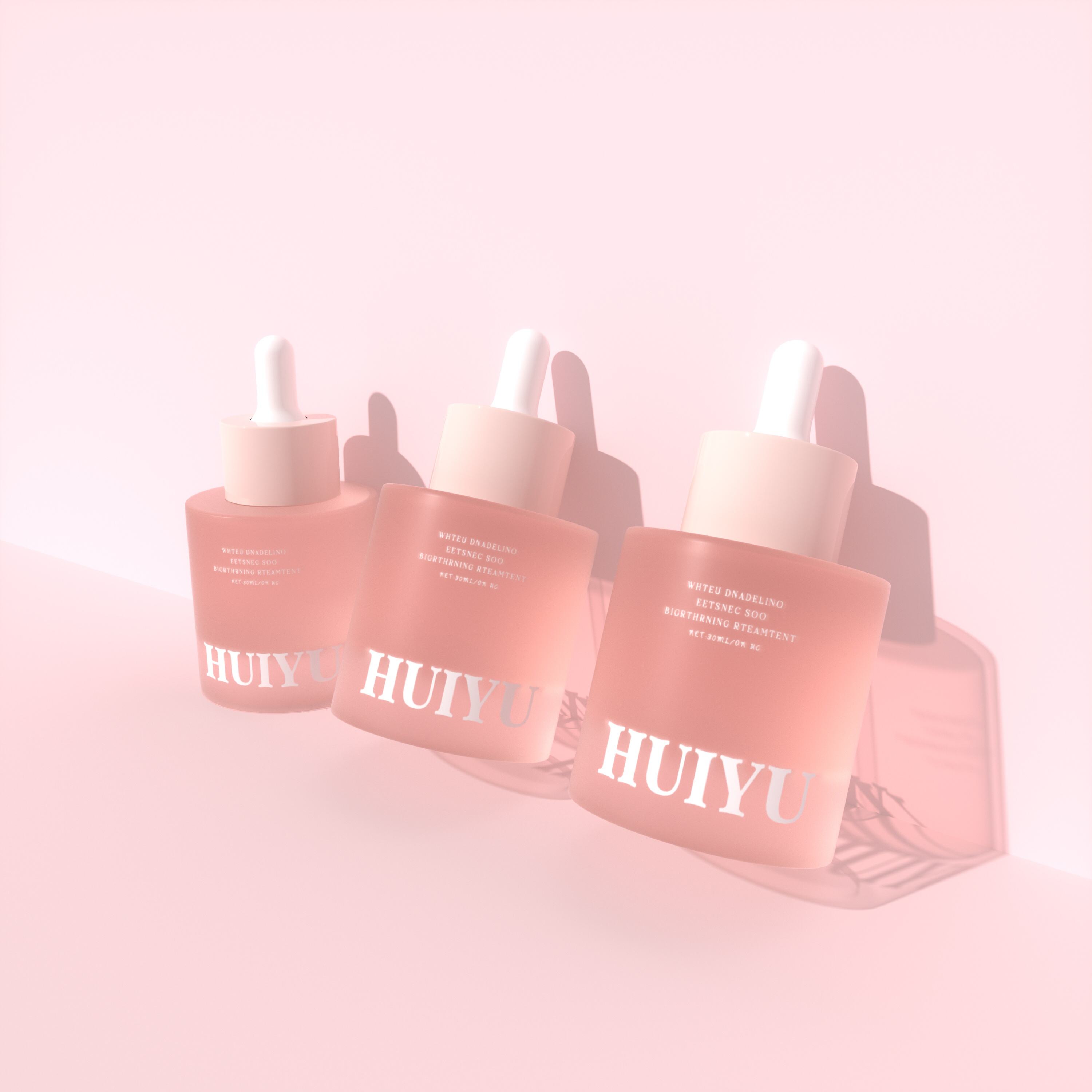 30ml Rosa Premium-Glas Hautpflege Tropfenflaschen