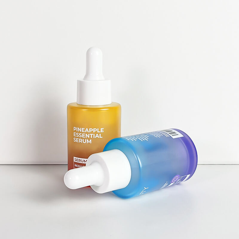 Bunte 30 ml Kosmetik-Glas-Serumflaschen mit Tropfer HY-2198