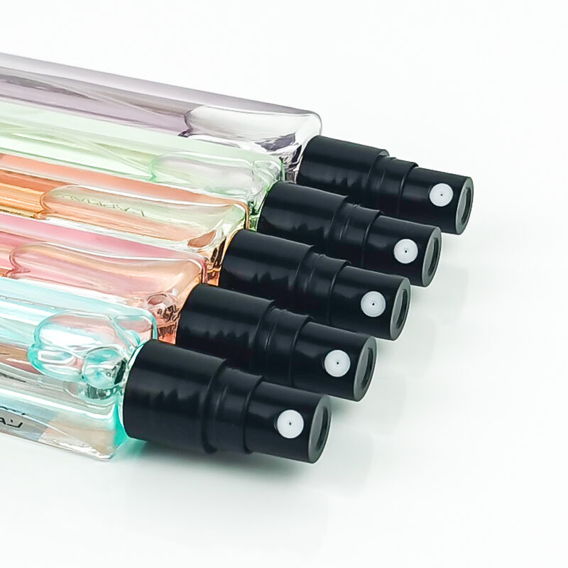 Ny ankomst Parfymförpackning Anpassad Fyrkantig Glasflaska 10 ml Parfymflaska med Låda