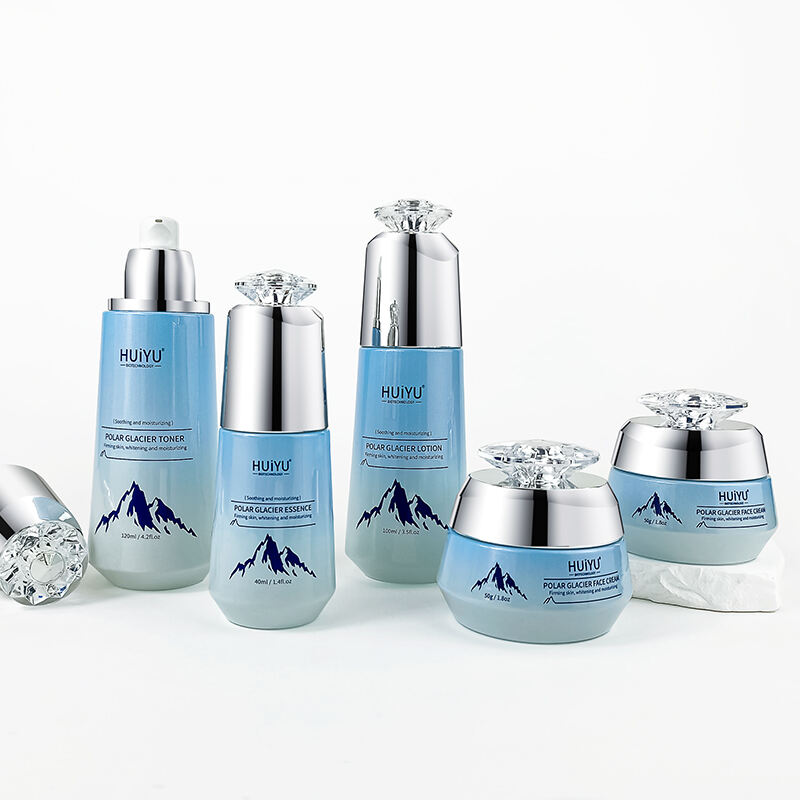 Neues Design 100ml 50ml Kosmetik-Glas-Verpackungsset HY-2451
