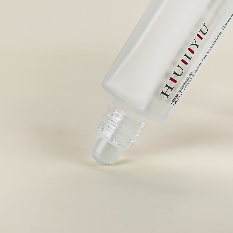 10ml Quadratische Dicke Boden Parfüm-Essentialöl-Glas-Rollerball-Flasche HY-1874