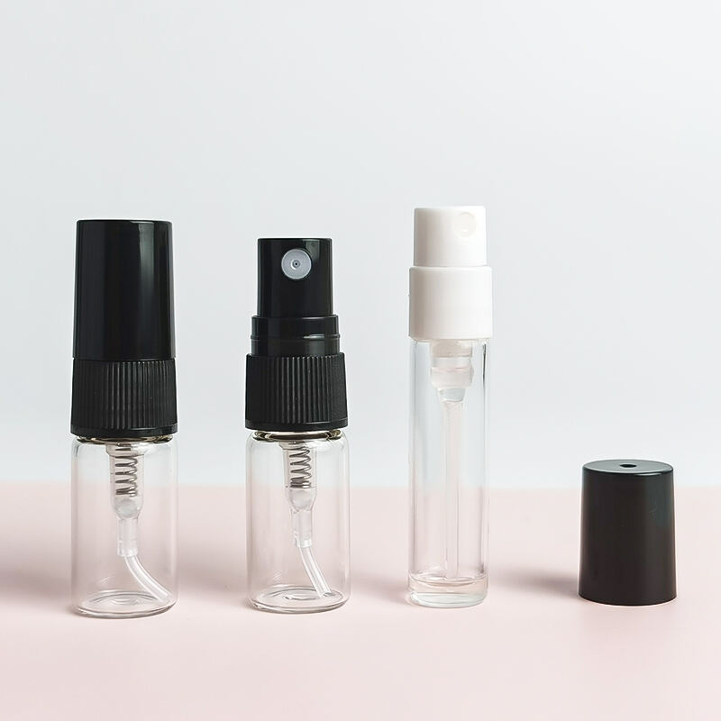 Transparent 2ml 5ml 10ml Taschenmini Glas-Spray-Parfümflasche für Tests HY-S038