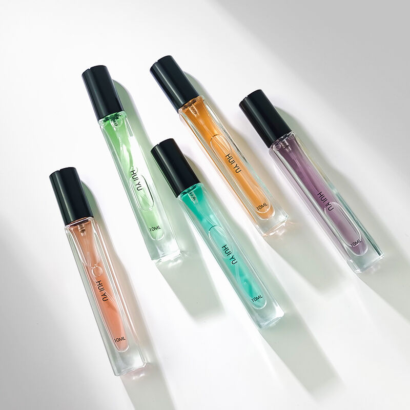 Ny ankomst Parfymförpackning Anpassad Fyrkantig Glasflaska 10 ml Parfymflaska med Låda