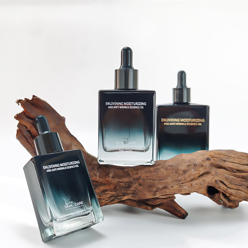 Gradient Quadratisch 30ml 50ml 100ml Glas-Tropfenflasche für Haaröl und Serum HY-1902