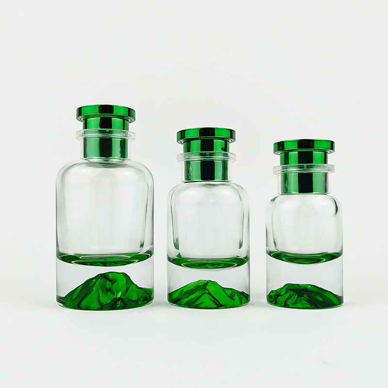 Modischer schwerer Basis Bergstein leere 30ml 50ml 100ml Zylinder Glas Parfümflaschen