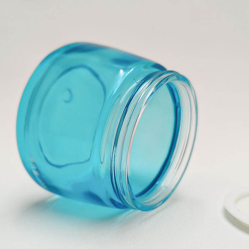 100g Maßanfertigung Weißer Glasbehälter mit Breitem Mund für Creme HY-1865
