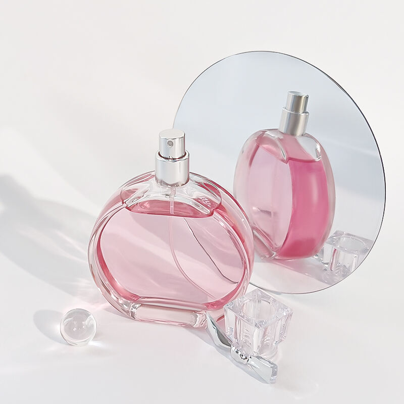 100ml Runde Klare Glas Parfumflasche Mit Silbernen Verschluss HY-S005