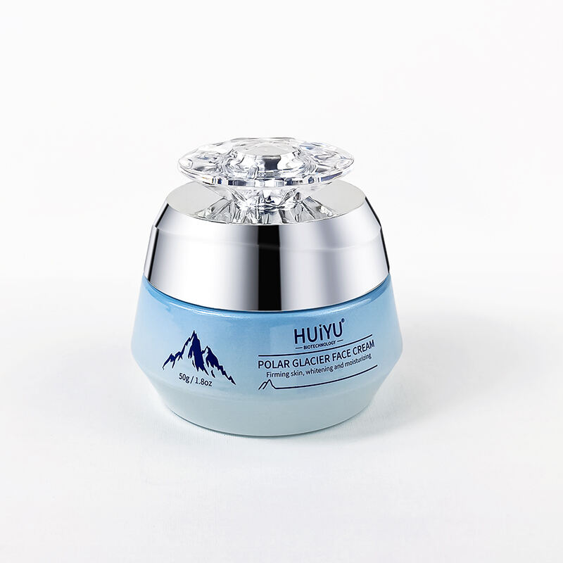 Herstellung Sprühfarbe Blau 50g Leeres Kosmetikglas individueller Gesichtscreme-Container mit Deckel und Lippen