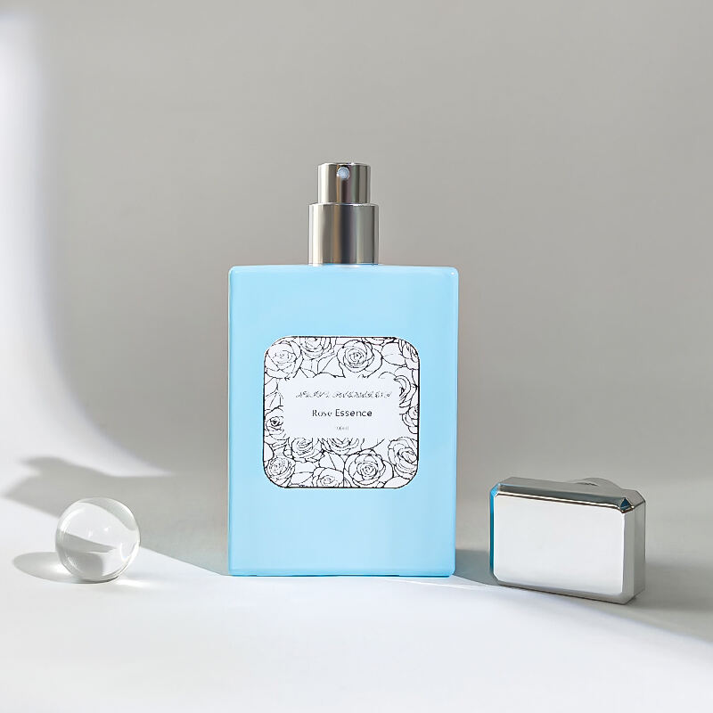 Elegante Blaue Glas Parfumflasche 100ml HY-S006