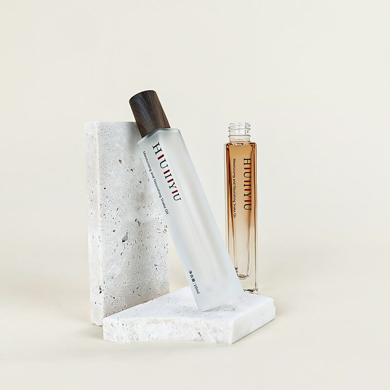 10ml Quadratische Dicke Boden Parfüm-Essentialöl-Glas-Rollerball-Flasche HY-1874