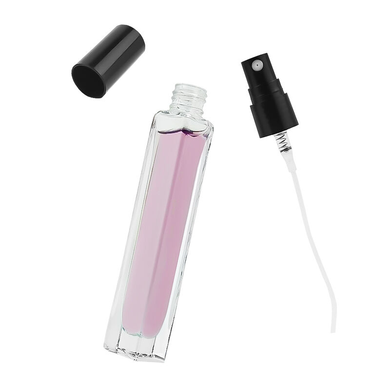 Ny ankomst Parfymförpackning Anpassad Fyrkantig Glasflaska 10 ml Parfymflaska med Låda