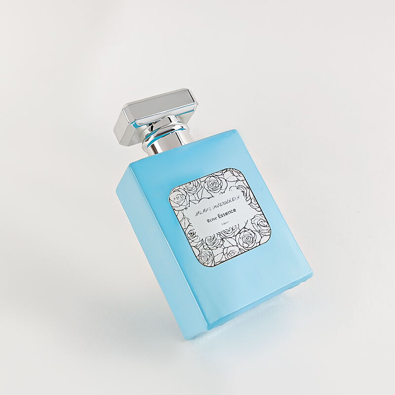 Elegante Blaue Glas Parfumflasche 100ml HY-S006