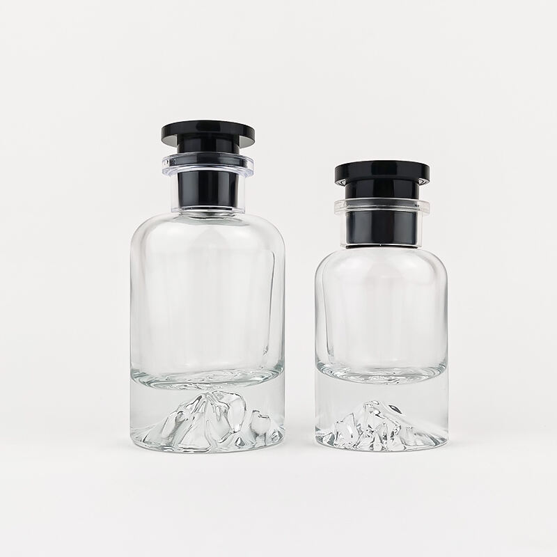 Modischer schwerer Basis Bergstein leere 30ml 50ml 100ml Zylinder Glas Parfümflaschen
