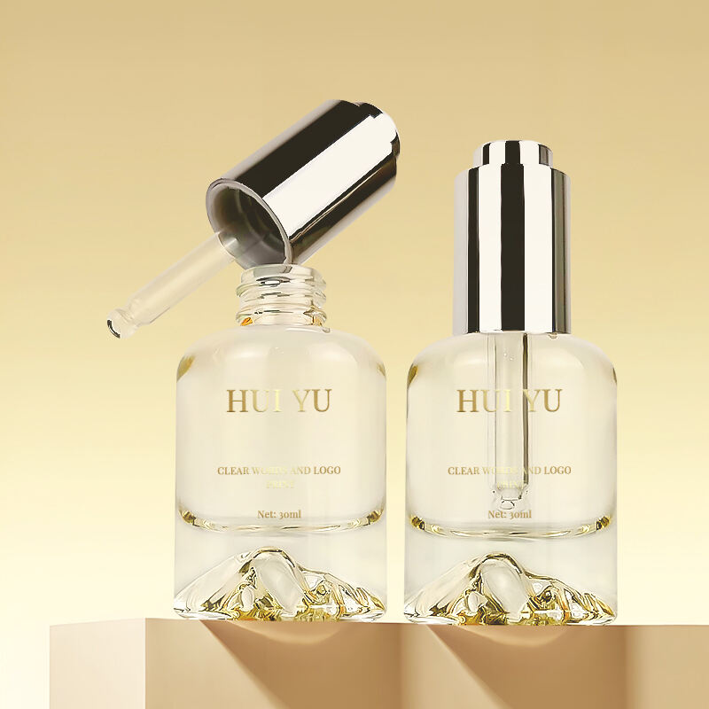 تعبئة وتغليف العناية بالبشرة، جبل 30 مل، زجاجة زيت أساسي مع مضخة قطرات ضاغطة HY-1940