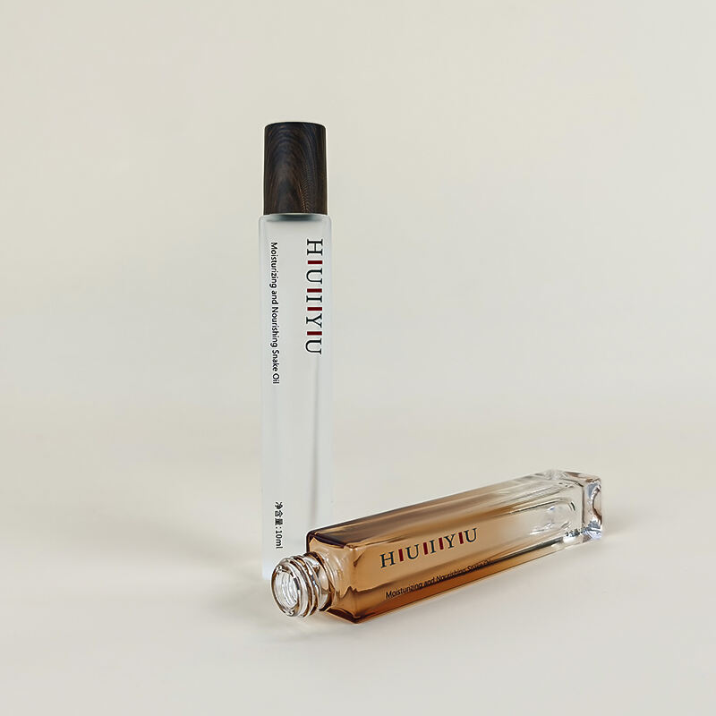 10ml Quadratische Dicke Boden Parfüm-Essentialöl-Glas-Rollerball-Flasche HY-1874