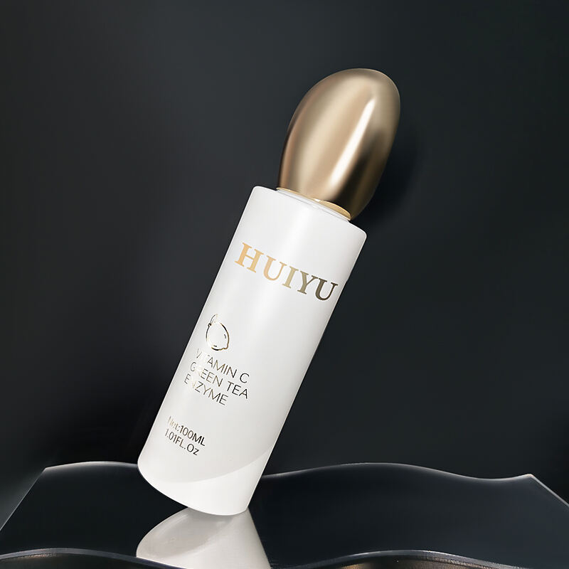 Beliebte Luxusgold weiße matte getönte Glasflaschen für Hautcreme HY-2464
