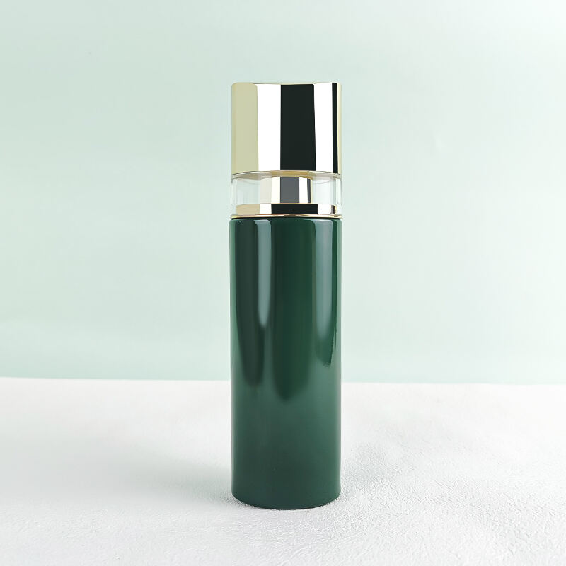 Natürliches Grün Kosmetik Glasfläschchen Set mit Pump HY-2441
