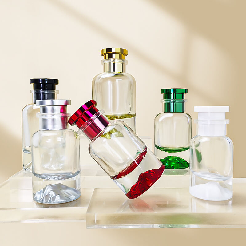 Modischer schwerer Basis Bergstein leere 30ml 50ml 100ml Zylinder Glas Parfümflaschen