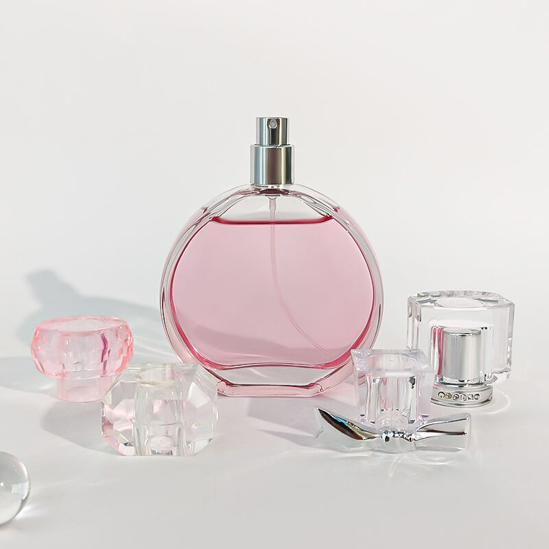 100ml Runde Klare Glas Parfumflasche Mit Silbernen Verschluss HY-S005