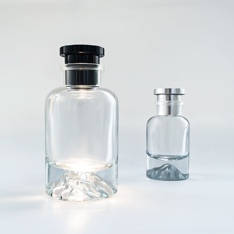 Modischer schwerer Basis Bergstein leere 30ml 50ml 100ml Zylinder Glas Parfümflaschen