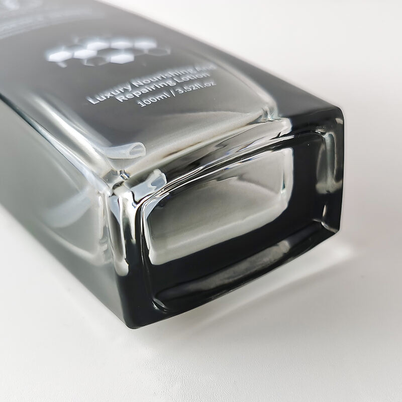 Gradient Black Flat Glass Cosmetic Packaging Set HY-2445