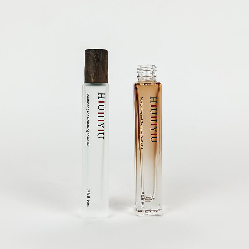 10ml Quadratische Dicke Boden Parfüm-Essentialöl-Glas-Rollerball-Flasche HY-1874