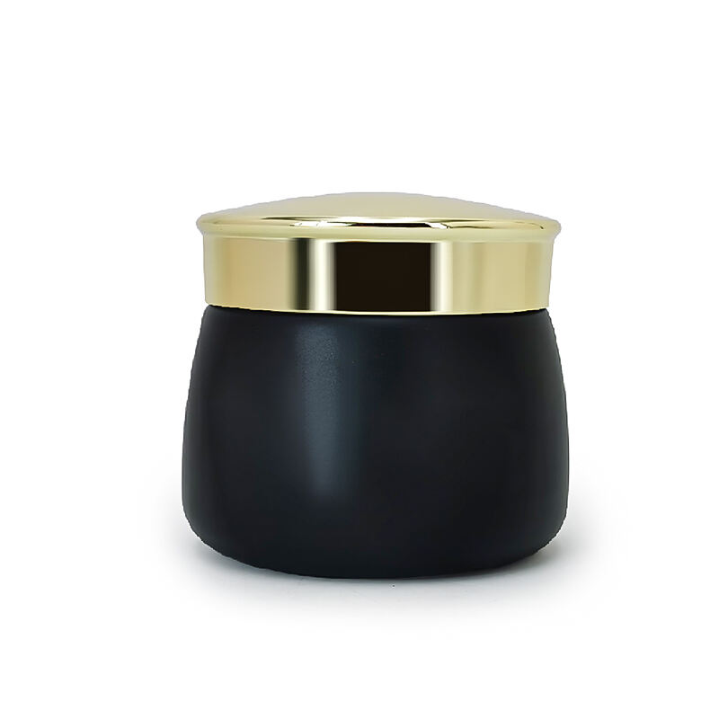 Luxus Gold-Schwarz Breitmund-Dose für Hautpflegecreme mit Box HY-1865