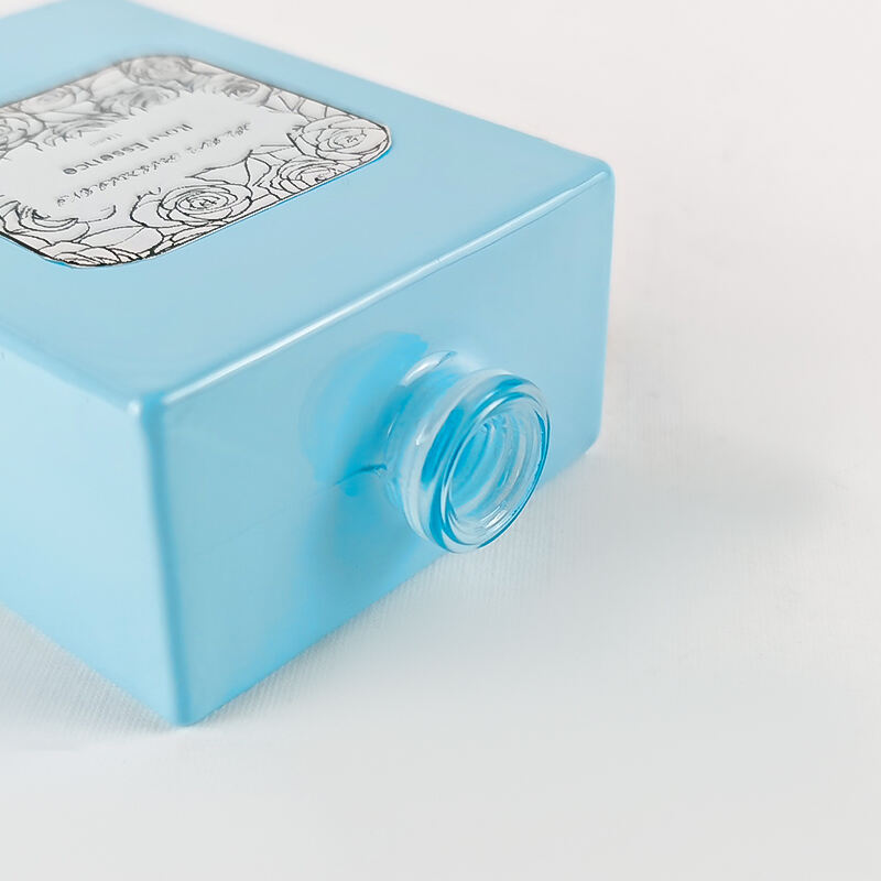 Elegante Blaue Glas Parfumflasche 100ml HY-S006