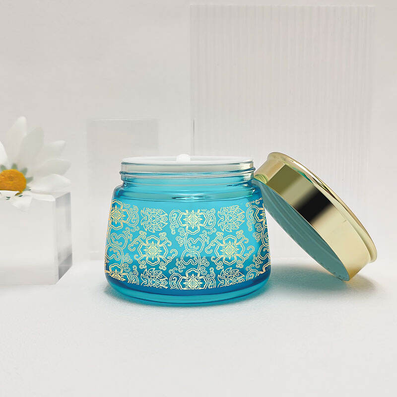 100g Maßanfertigung Weißer Glasbehälter mit Breitem Mund für Creme HY-1865