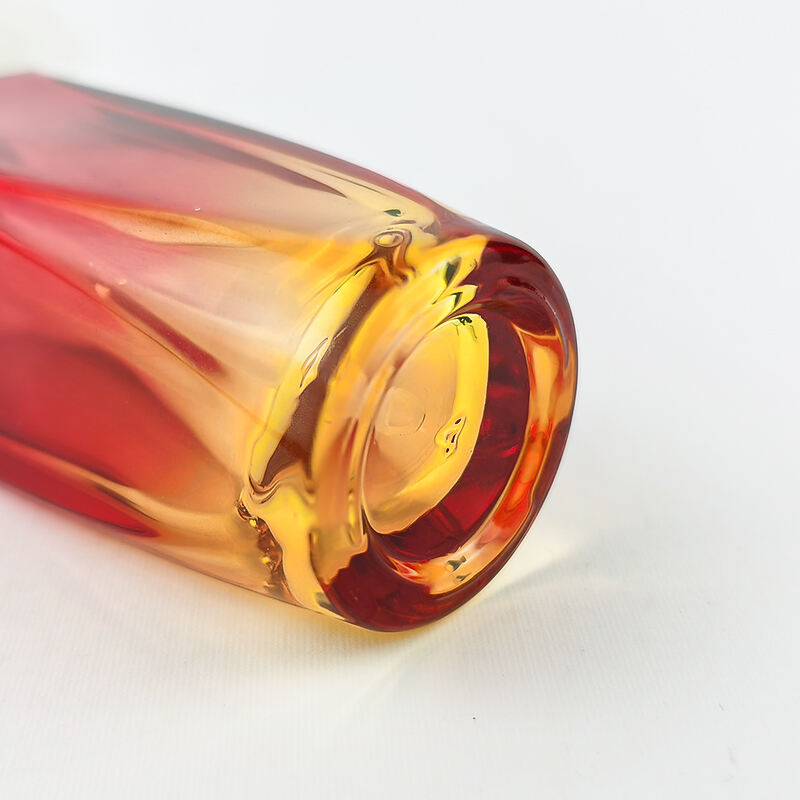 Eco Friendly Red Yellow Gradient Beauty Care Glass Packaging HY-2452