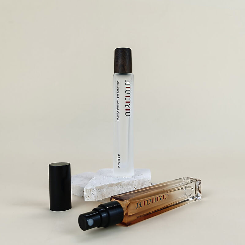 10ml Quadratische Dicke Boden Parfüm-Essentialöl-Glas-Rollerball-Flasche HY-1874