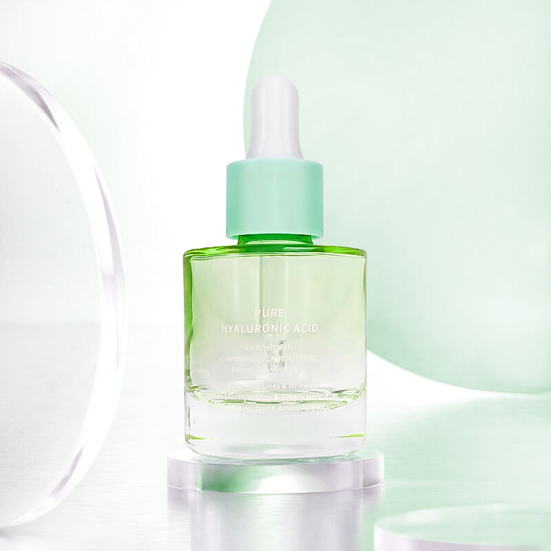 Kleurrijk Cosmetisch Glasverpakking Eco-vriendelijk 30ml Leeg Paars Groen Glas Druppelfles voor Huidverzorgings Serum