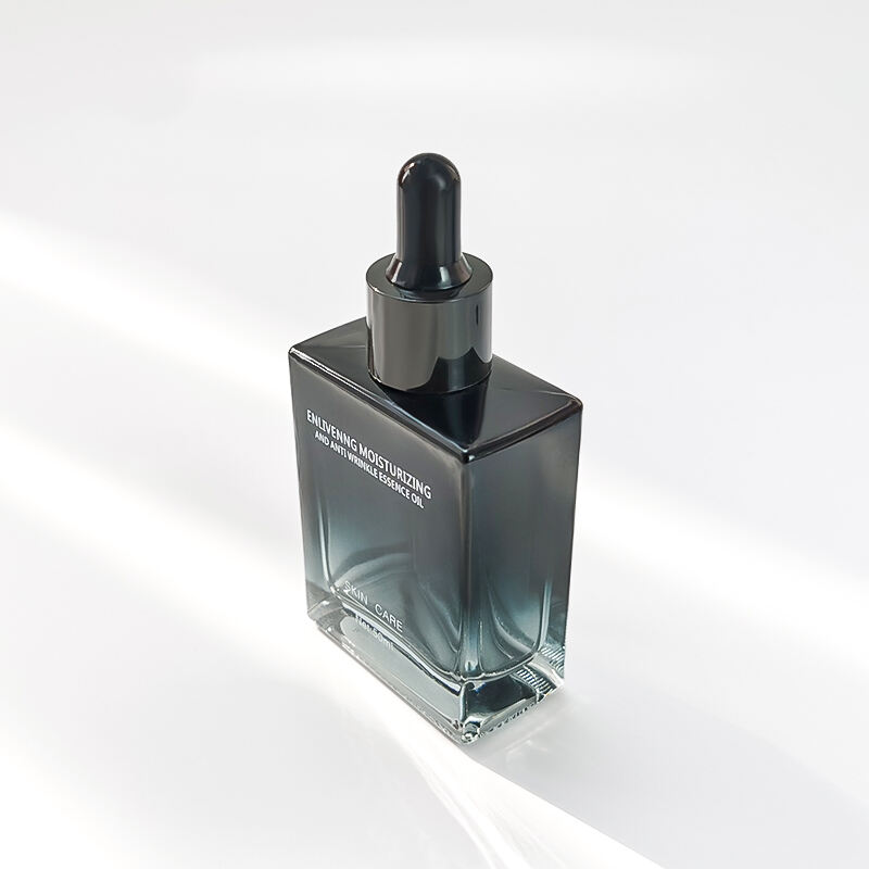 Gradient Quadratisch 30ml 50ml 100ml Glas-Tropfenflasche für Haaröl und Serum HY-1902