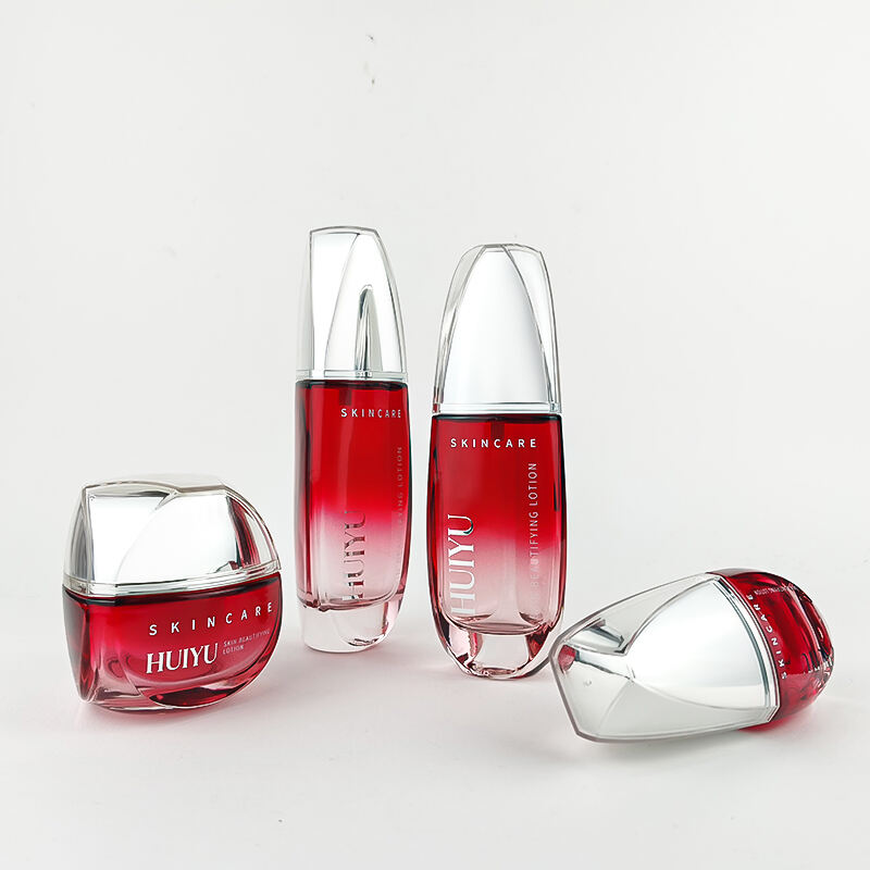 Individuelle Rote Glascremetiegel für Beauty-Pflege, Spezialform 50g umweltfreundlicher Weitmund-Cremekontainer