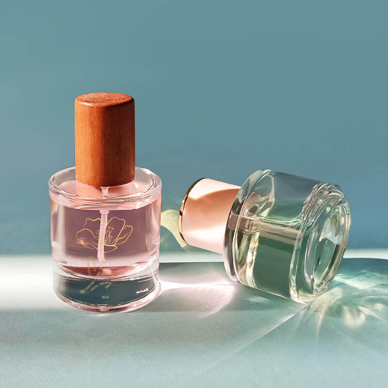 Seidenbedruckte umweltfreundliche klare 30ml dickbodige Glasparfümsprühflaschen