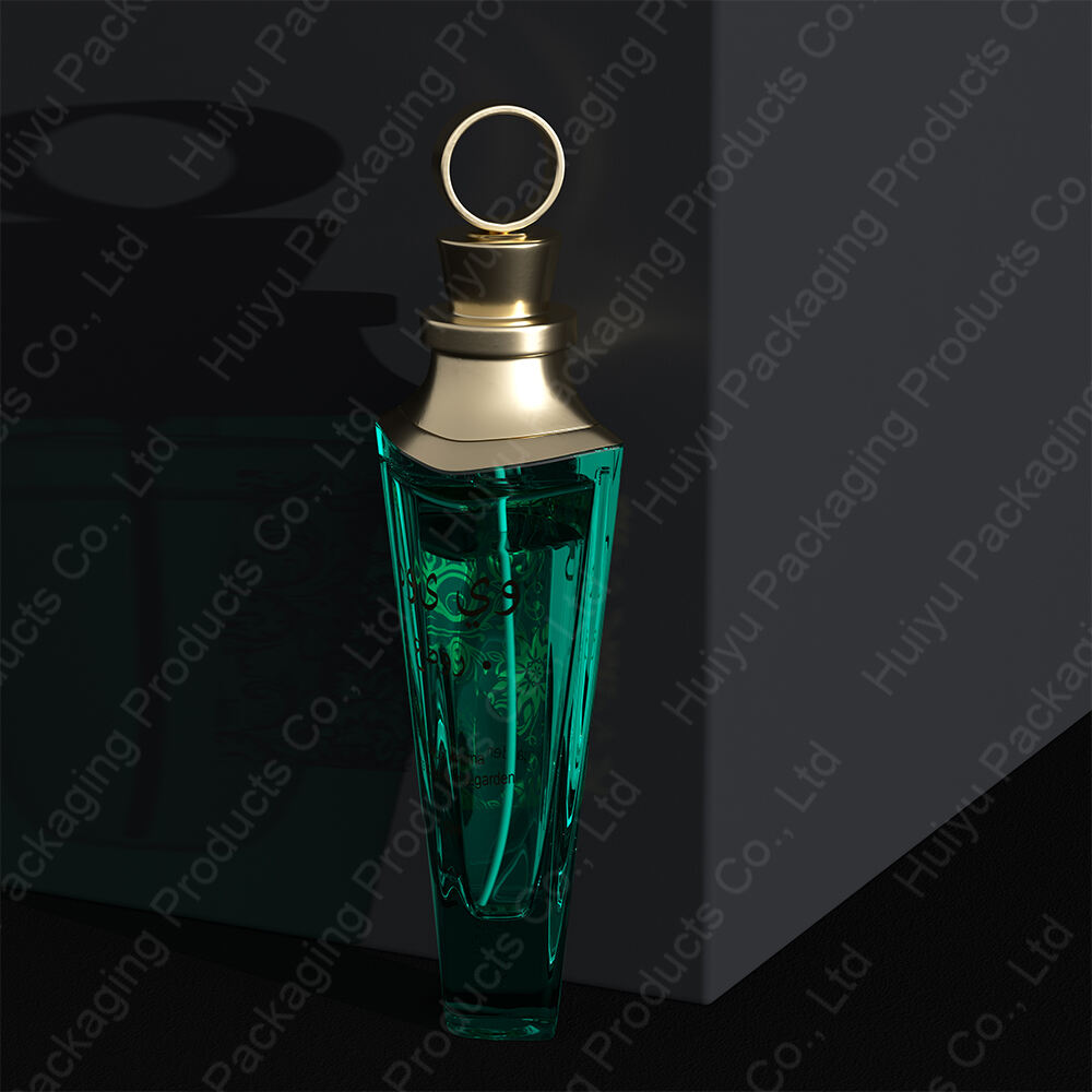 Neues Design ODM einzigartige Luxusleere Schraube 100ml Glasparfümflasche mit Sprühpumpe