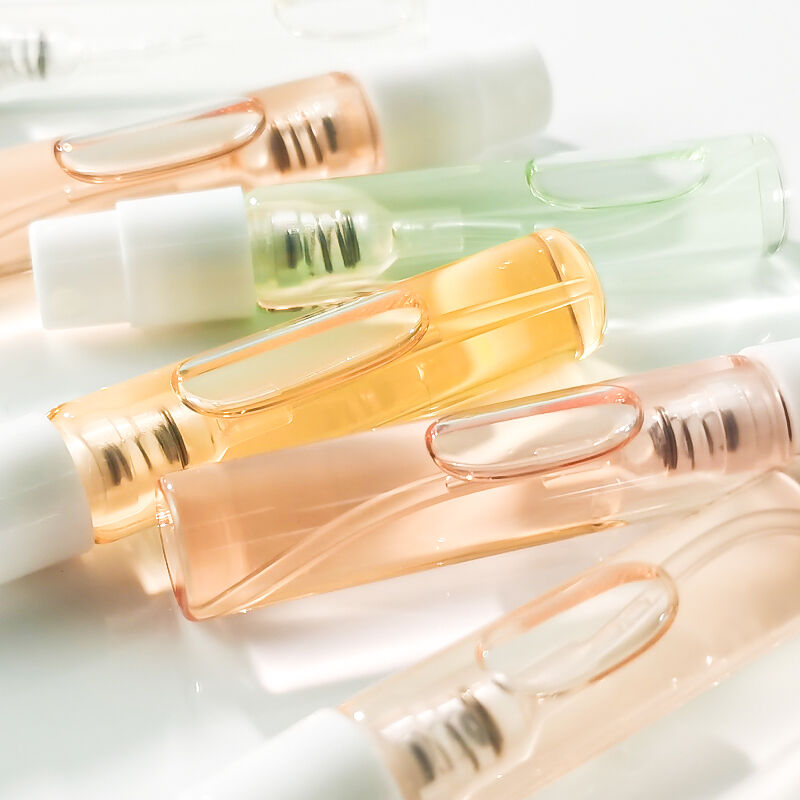 3 ml Liten Tom Sprutningsbar Påfyllbar Parfymtestare Resa Smal Glasprovflaska med Låda