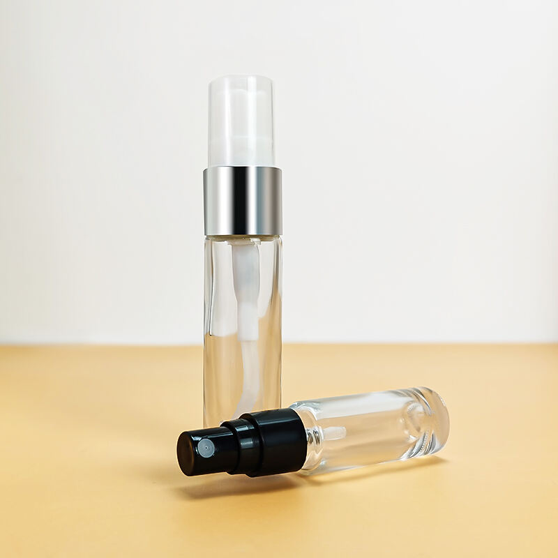 Transparent 2ml 5ml 10ml Taschenmini Glas-Spray-Parfümflasche für Tests HY-S038