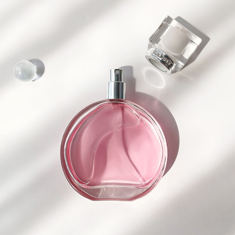 100ml Runde Klare Glas Parfumflasche Mit Silbernen Verschluss HY-S005