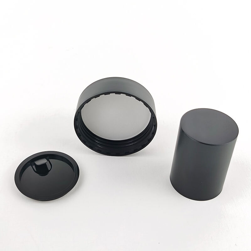 Wide Mouth Round Shape Green Frosted Skincare Packaging Matte Green Jars Cosmetics with Lids and Caps
